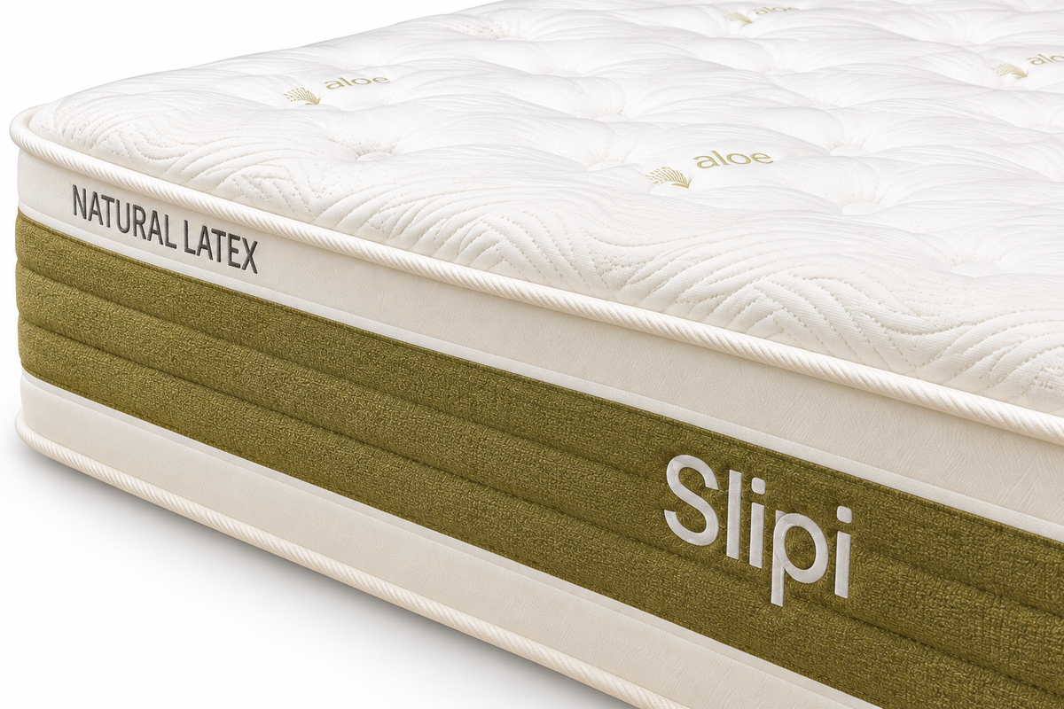 מזרן Natural Latex של Slipi — תקריב בד